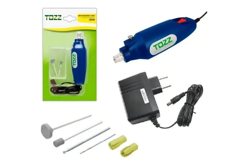 Mini Furadeira Drill 12V com 7 Acessórios para Artesanato